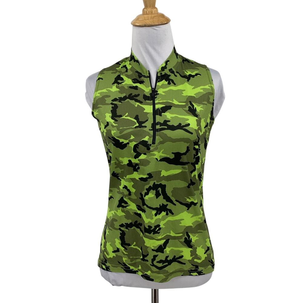 Canari Jersey Womens S Small Peapod Black Sleeveless 1/4 Zip Rear Pocket Cycling